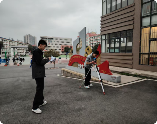 积极准备测量比赛，莘莘学子全力冲刺